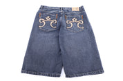 Y2K Jean Station Dark Wash Denim Shorts - Pants/Shorts - Thrifted Threads