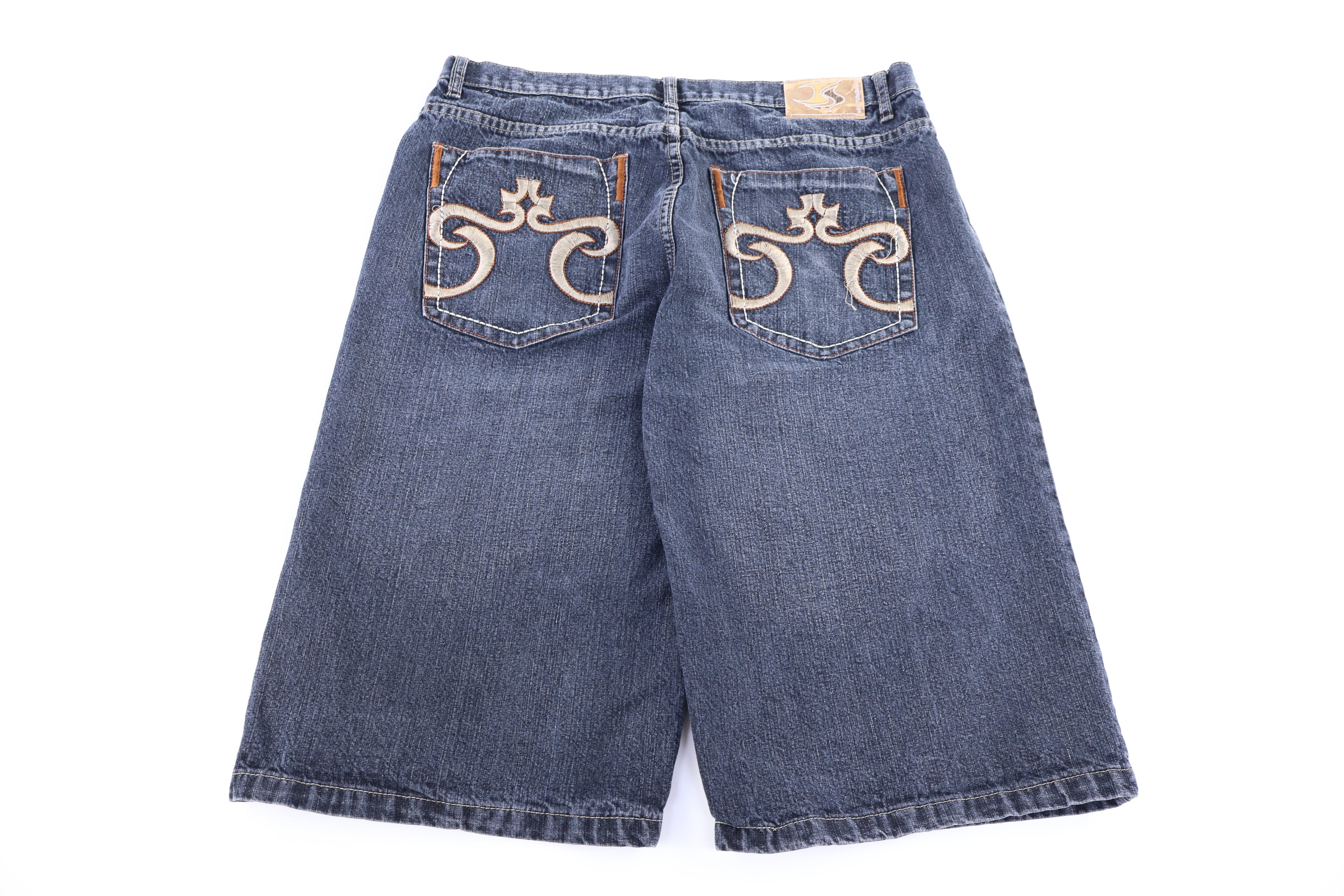 Y2K Jean Station Dark Wash Denim Shorts - Pants/Shorts - Thrifted Threads
