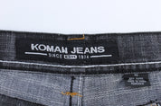 Y2K Koman Jeans Washed Grey Denim Shorts - Pants/Shorts - Thrifted Threads