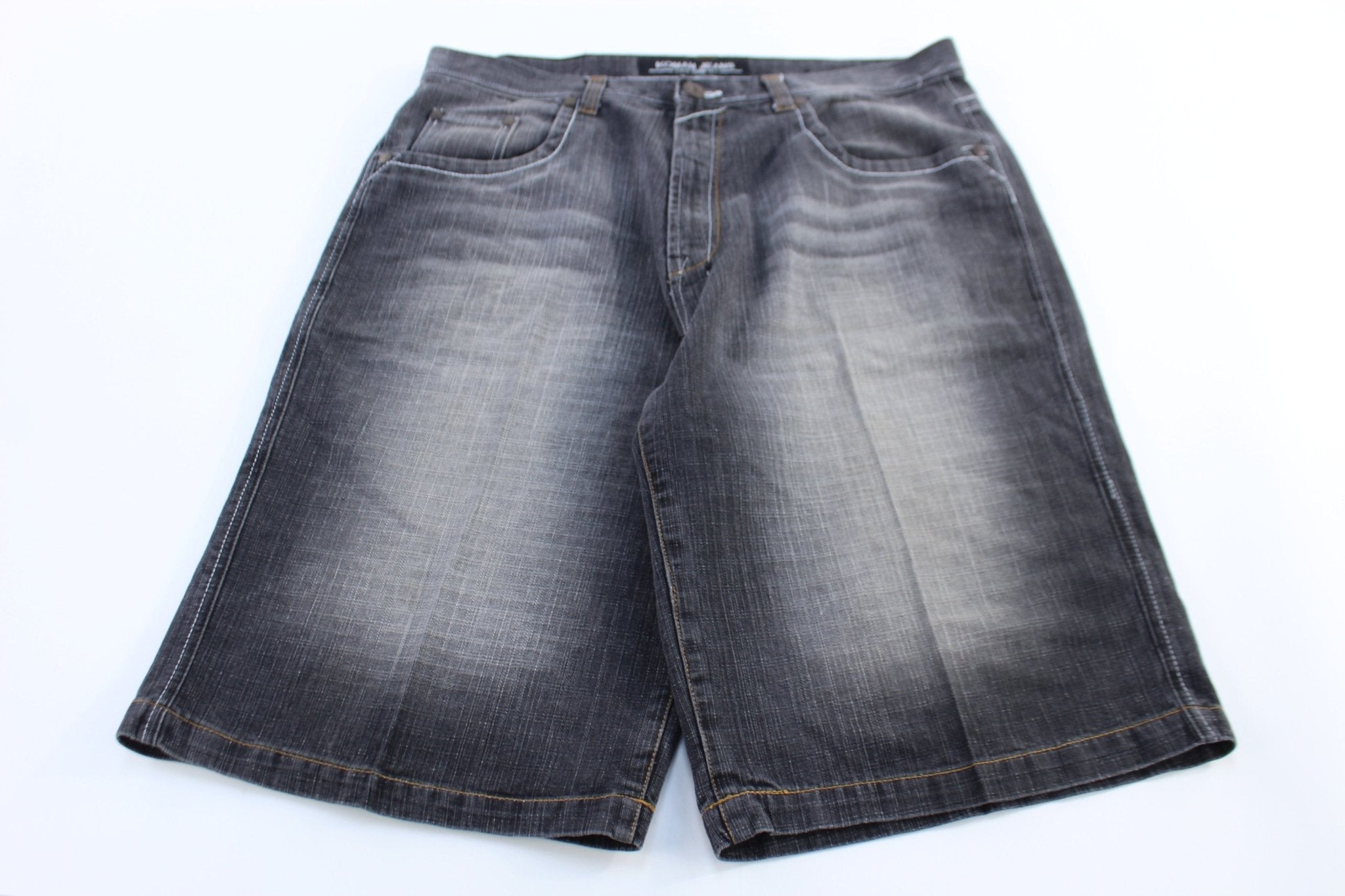 Y2K Koman Jeans Washed Grey Denim Shorts - Pants/Shorts - Thrifted Threads