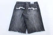 Y2K Lot 29 Black Denim Shorts - ThriftedThreads.com