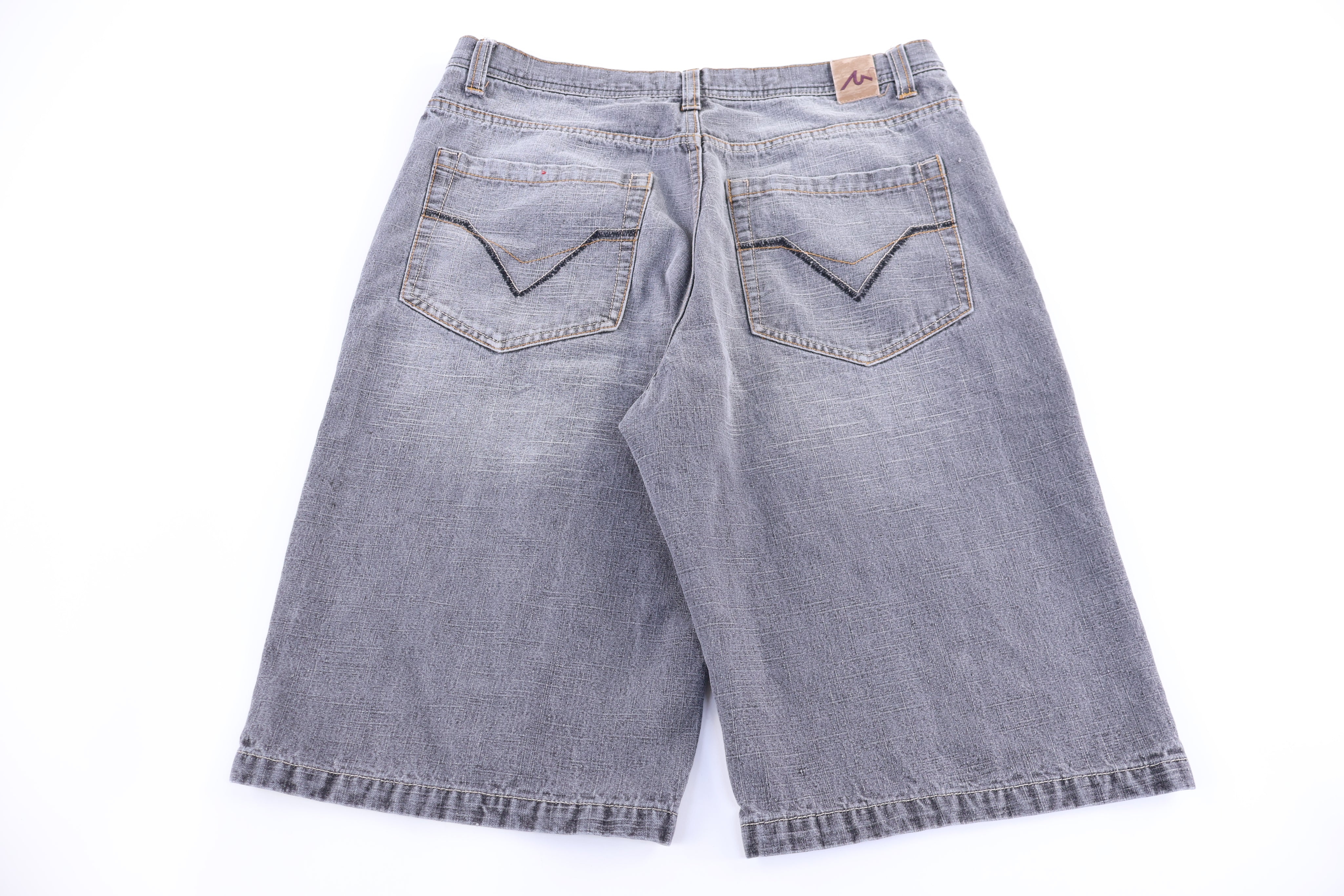 Y2K M Jeans Grey Denim Shorts - Pants/Shorts - Thrifted Threads
