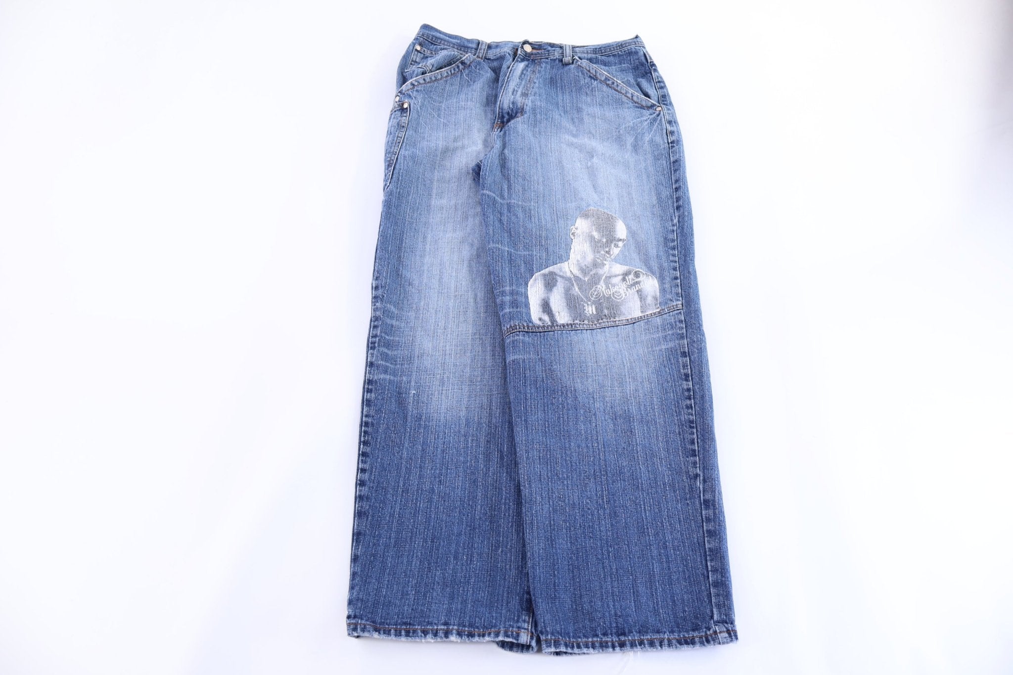 Y2K Makaveli Medium Wash Denim Jeans - Pants - Thrifted Threads