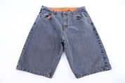 Y2K Massive Revolution Dark Wash Denim Shorts - Pants/Shorts - Thrifted Threads