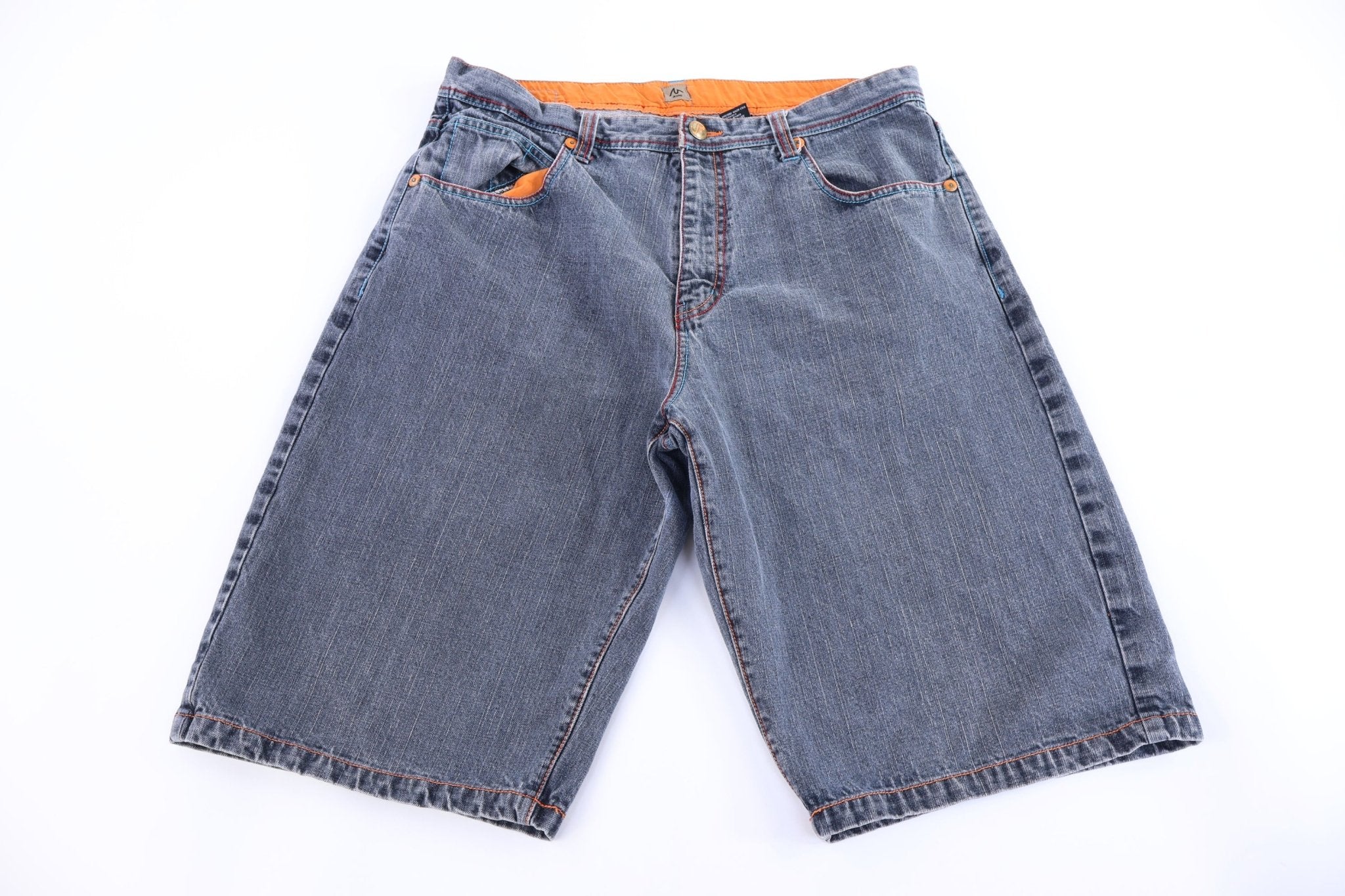 Y2K Massive Revolution Dark Wash Denim Shorts - Pants/Shorts - Thrifted Threads
