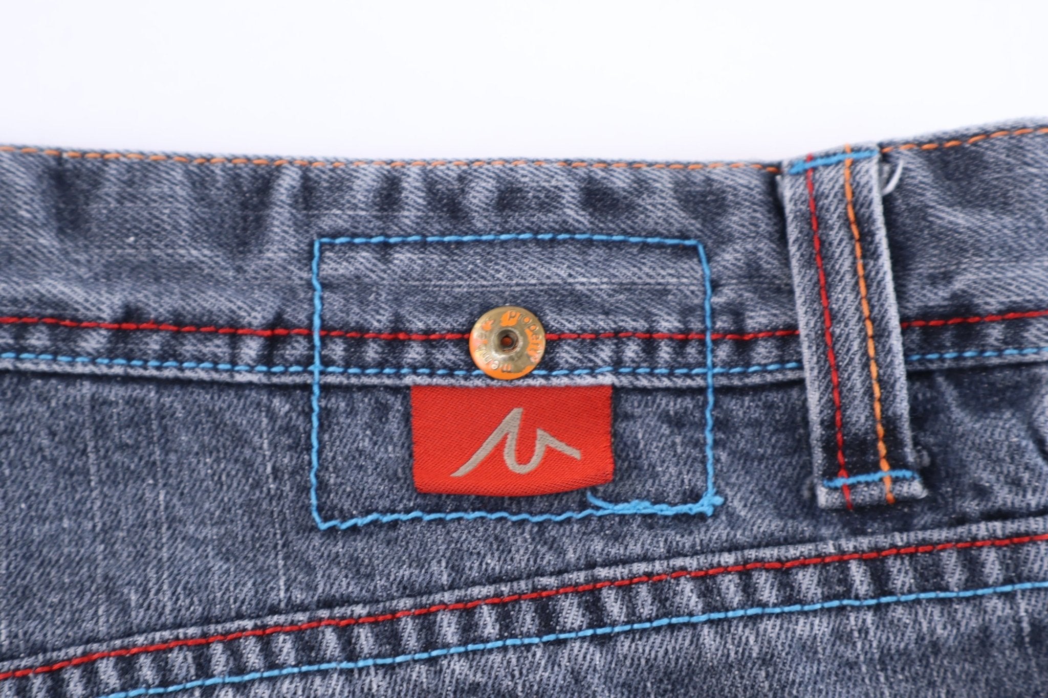 Y2K Massive Revolution Dark Wash Denim Shorts - Pants/Shorts - Thrifted Threads
