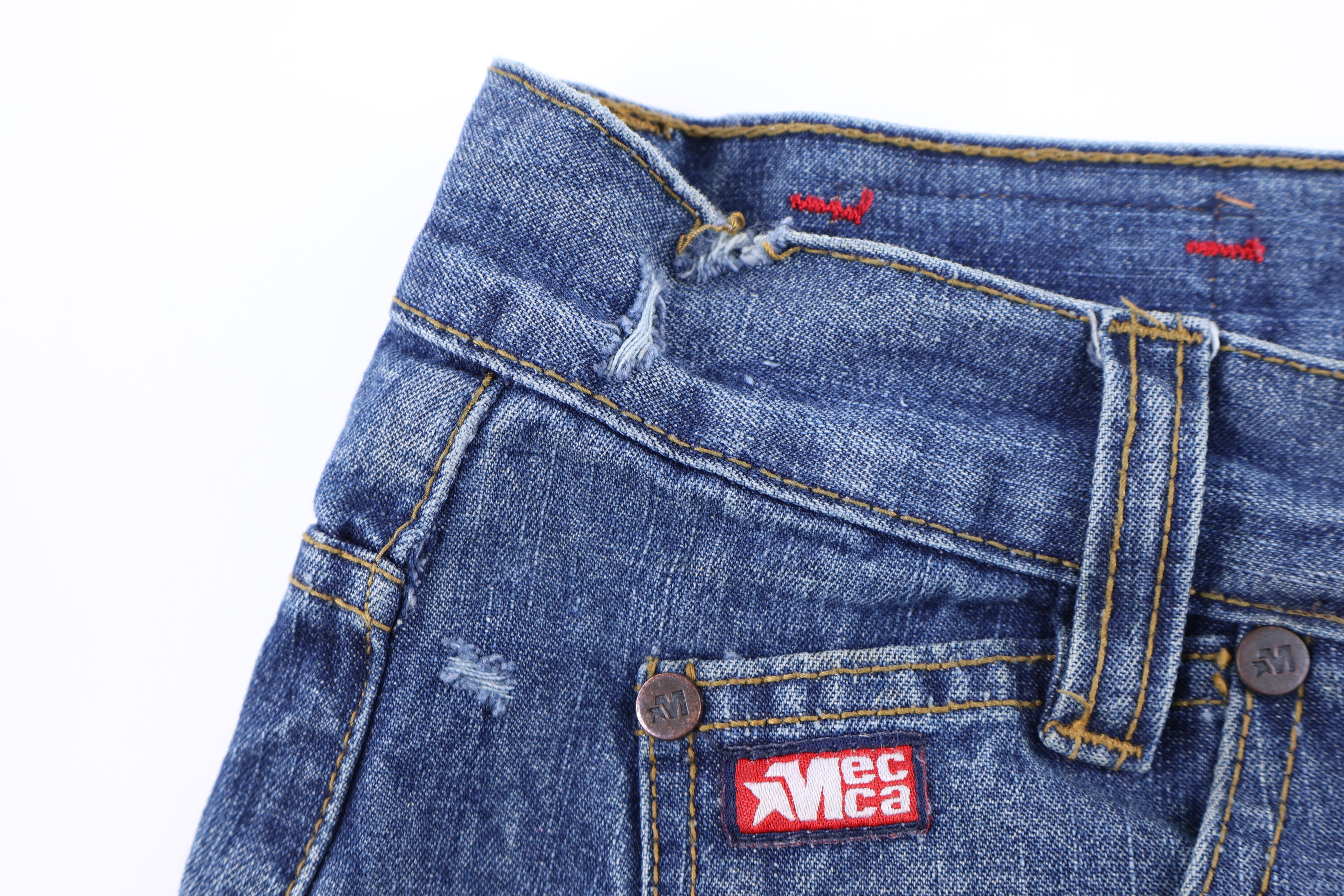 Y2K Mecca Medium Wash Denim Shorts - Pants/Shorts - Thrifted Threads