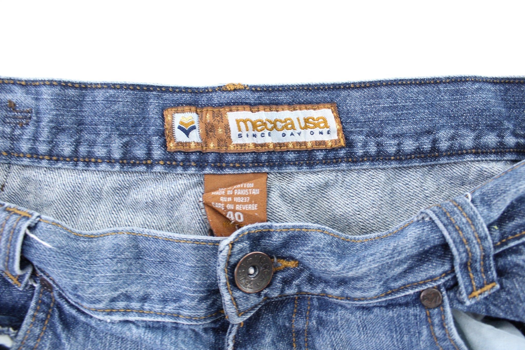 Y2K Mecca USA Denim Shorts - ThriftedThreads.com
