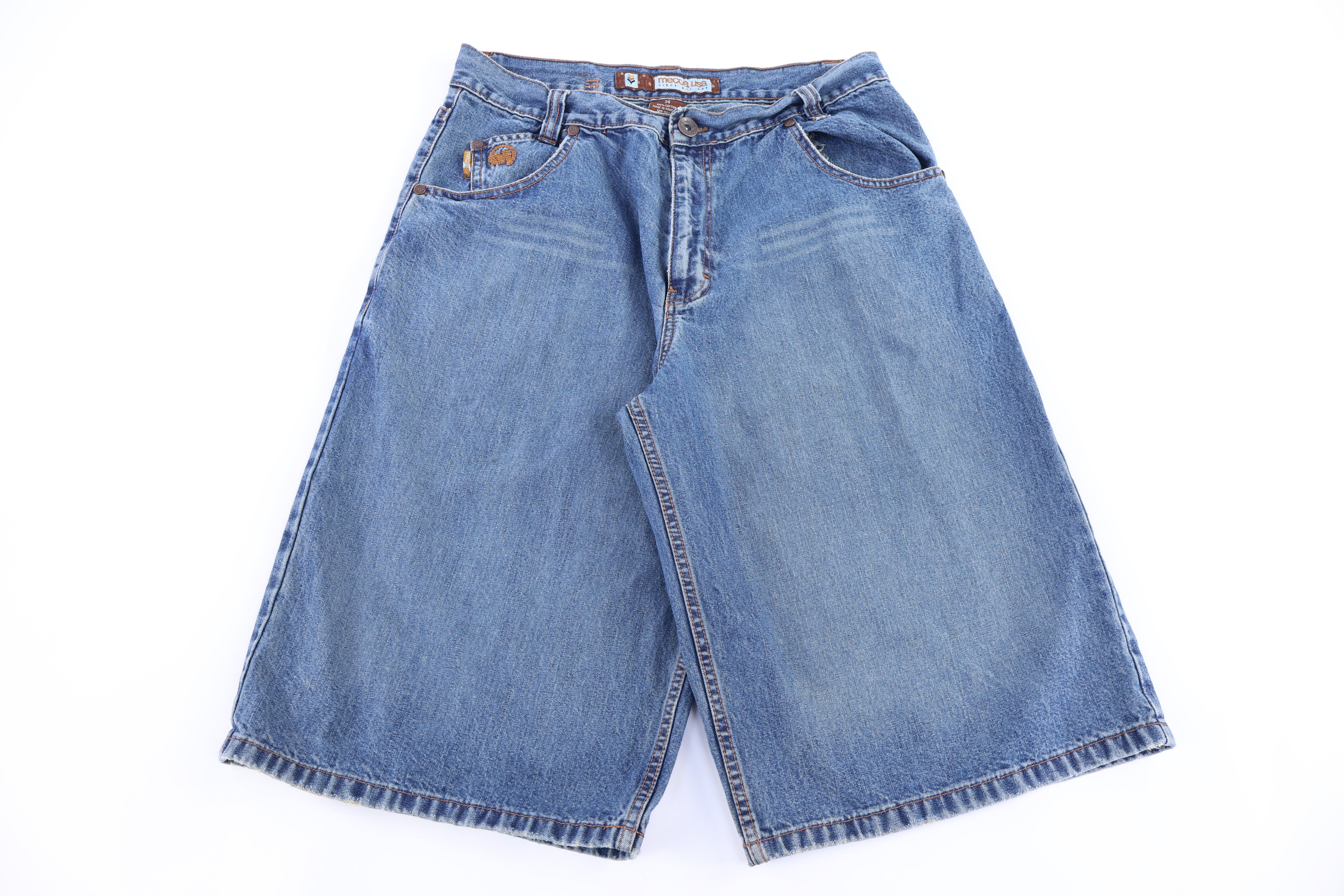 Y2K Mecca USA Medium Wash Denim Shorts - Pants/Shorts - Thrifted Threads