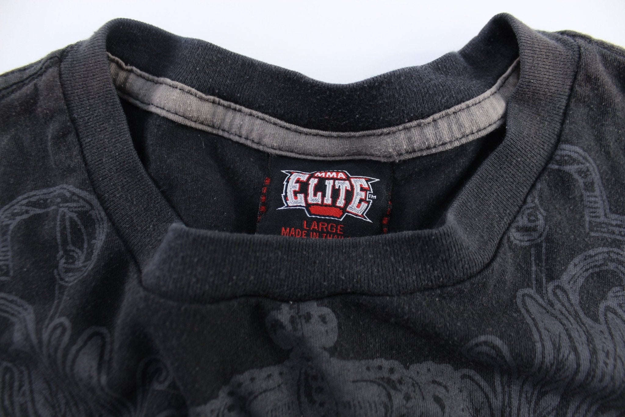 Y2K MMA Elite black Graphic Tank Top - ThriftedThreads.com