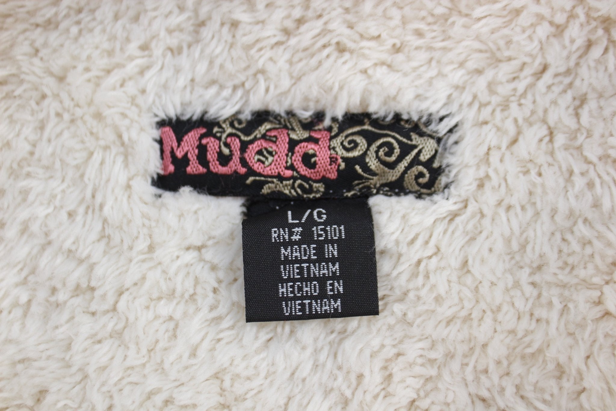 Y2K Mudd Fluffy White Suede Coat - Jacket - Thrifted Threads