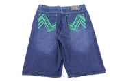 Y2K NBN Gear Dark Wash Denim Shorts - Pants/Shorts - Thrifted Threads
