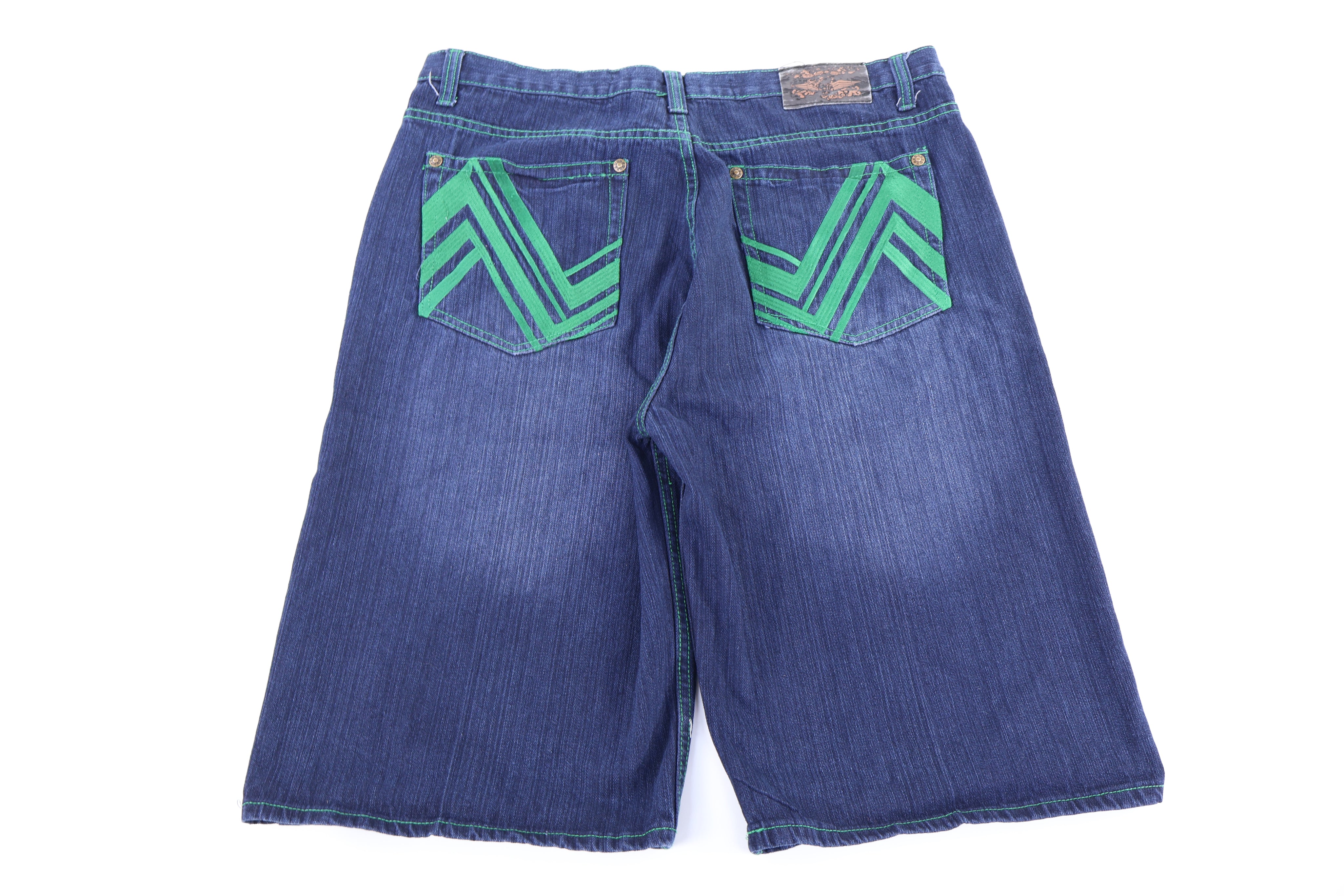 Y2K NBN Gear Dark Wash Denim Shorts - Pants/Shorts - Thrifted Threads