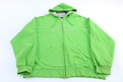 Y2K Nike Air Embroidered Logo Green Full Zip Hoodie - Jackets - Thrifted Threads