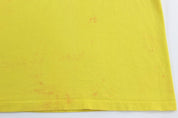 Y2K Nike Center Swoosh Logo Yellow Reach For The Prize T-Shirt - ThriftedThreads.com