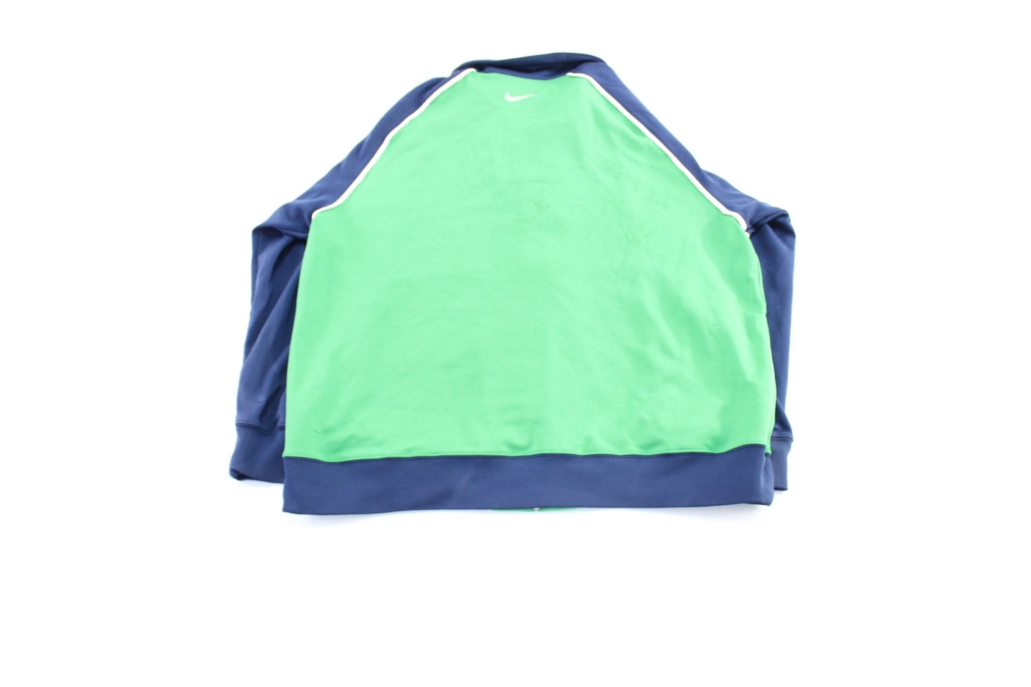 Y2K Nike Embroidered Logo Blue & Green Track Jacket - Jacket - Thrifted Threads