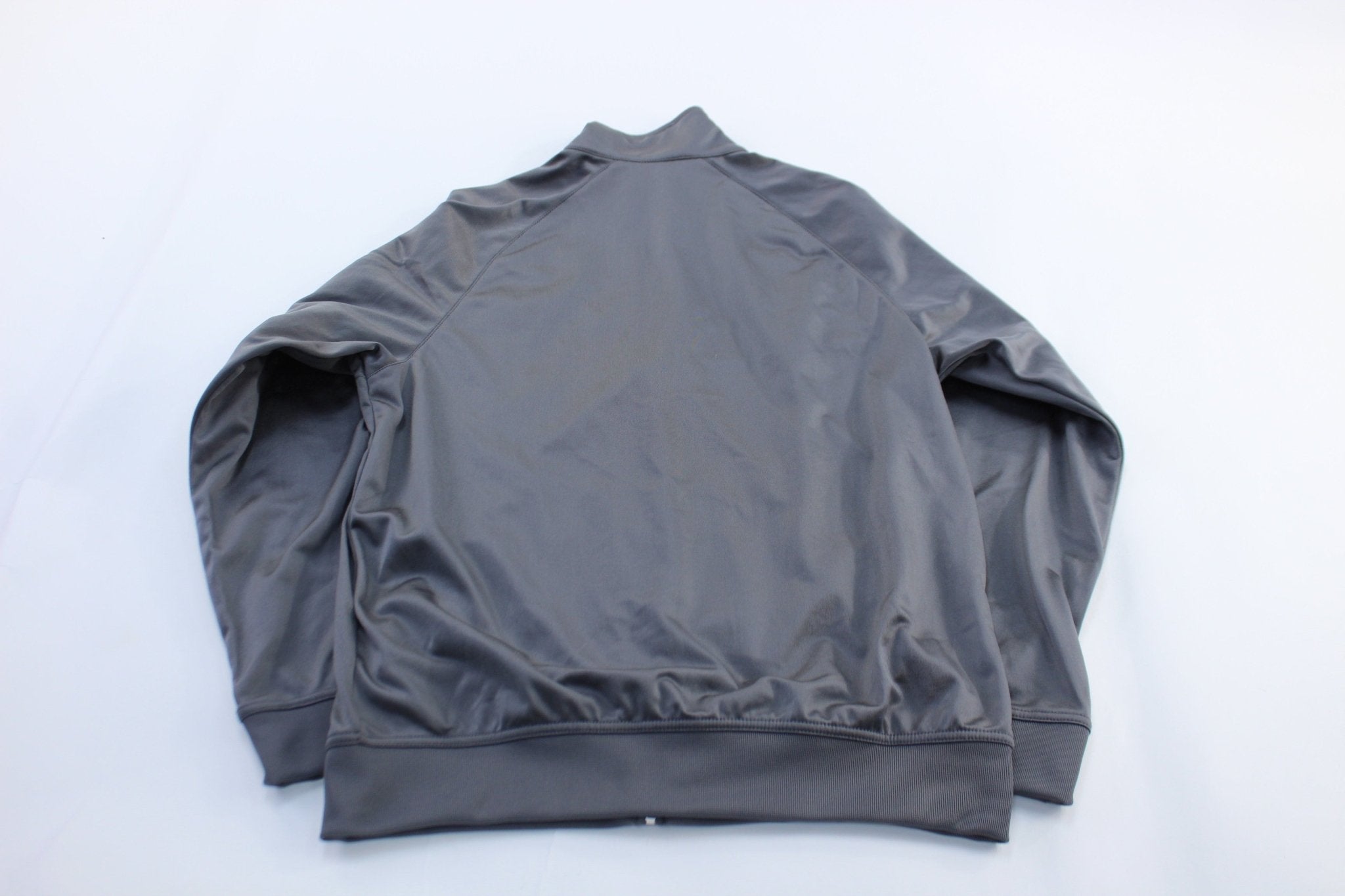 Y2K Nike Embroidered Logo Grey & Black Zip Up Jacket - Jacket - Thrifted Threads