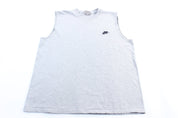 Y2K Nike Embroidered Logo Grey Tank Top - ThriftedThreads.com