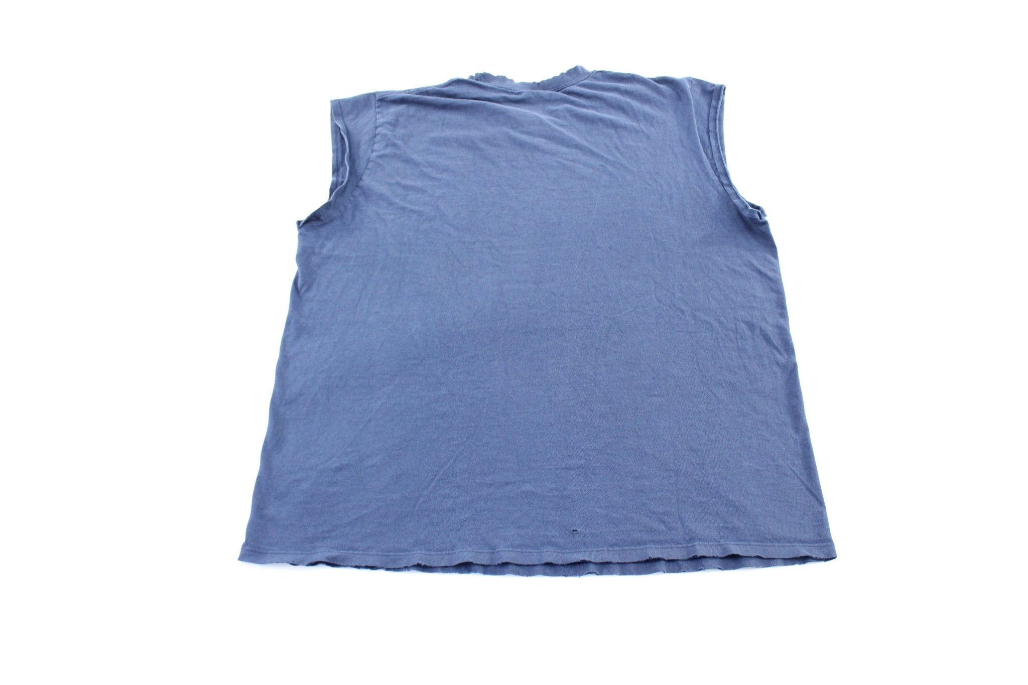 Y2K Nike Embroidered Logo Navy Blue Tank Top - ThriftedThreads.com