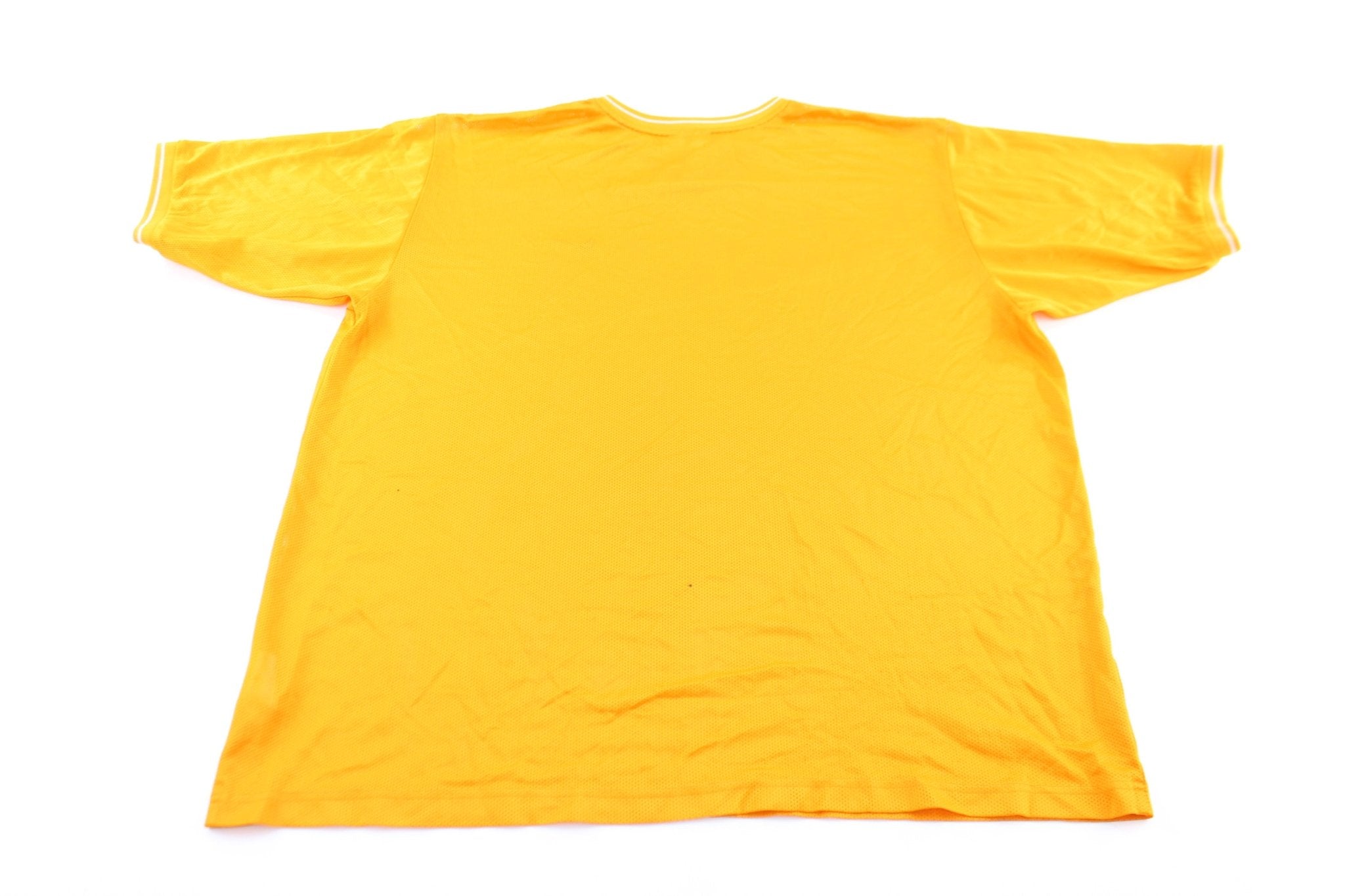 Y2K Nike Embroidered Logo Orange Mesh Jersey - ThriftedThreads.com