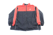 Y2K Nike Embroidered Logo Red & Black Zip Up Jacket - Jacket - Thrifted Threads