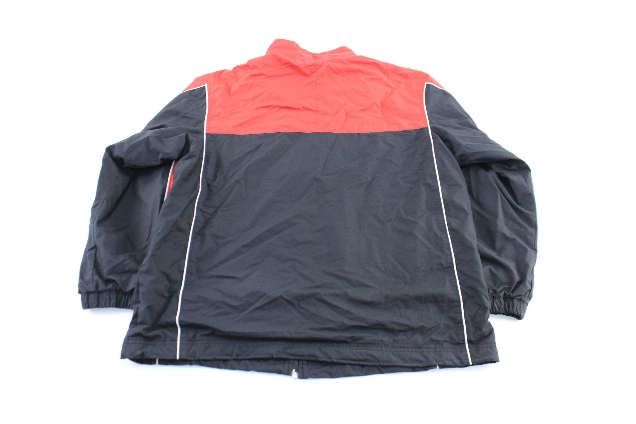 Y2K Nike Embroidered Logo Red & Black Zip Up Jacket - Jacket - Thrifted Threads
