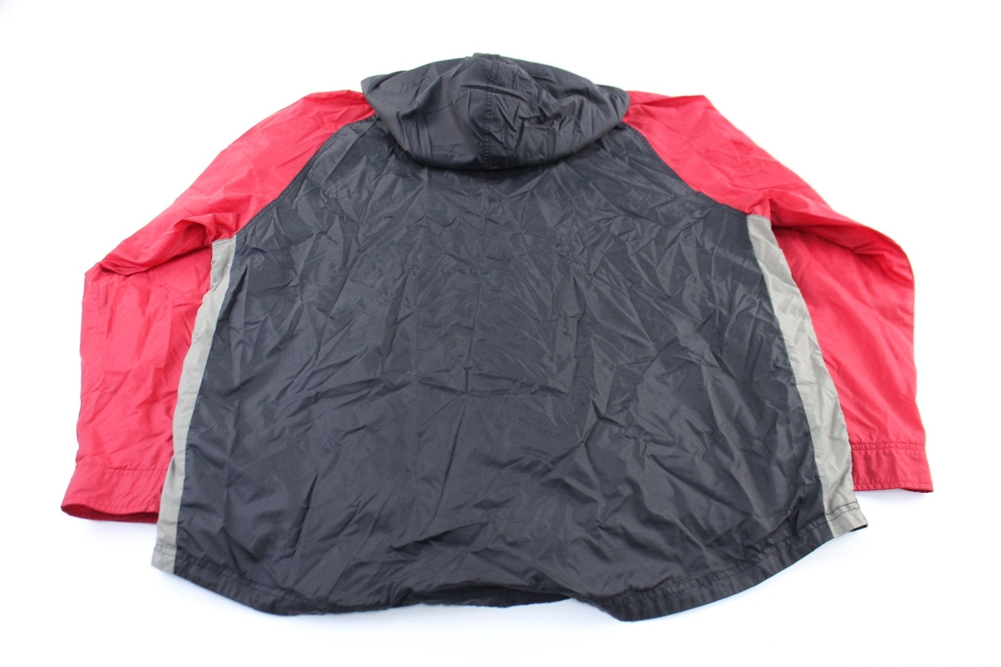 Y2K Nike Embroidered Logo Red & Black Zip Up Jacket - Jackets - Thrifted Threads