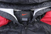 Y2K Nike Embroidered Logo Red & Black Zip Up Jacket - Jackets - Thrifted Threads