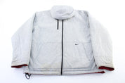 Y2K Nike Embroidered Logo Red & Grey Reversible Zip Up Jacket - ThriftedThreads.com