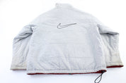 Y2K Nike Embroidered Logo Red & Grey Reversible Zip Up Jacket - ThriftedThreads.com