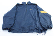 Y2K Nike Embroidered Swoosh Logo Blue & Gold Pullover Jacket - ThriftedThreads.com