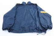 Y2K Nike Embroidered Swoosh Logo Blue & Gold Pullover Jacket - Jackets - Thrifted Threads