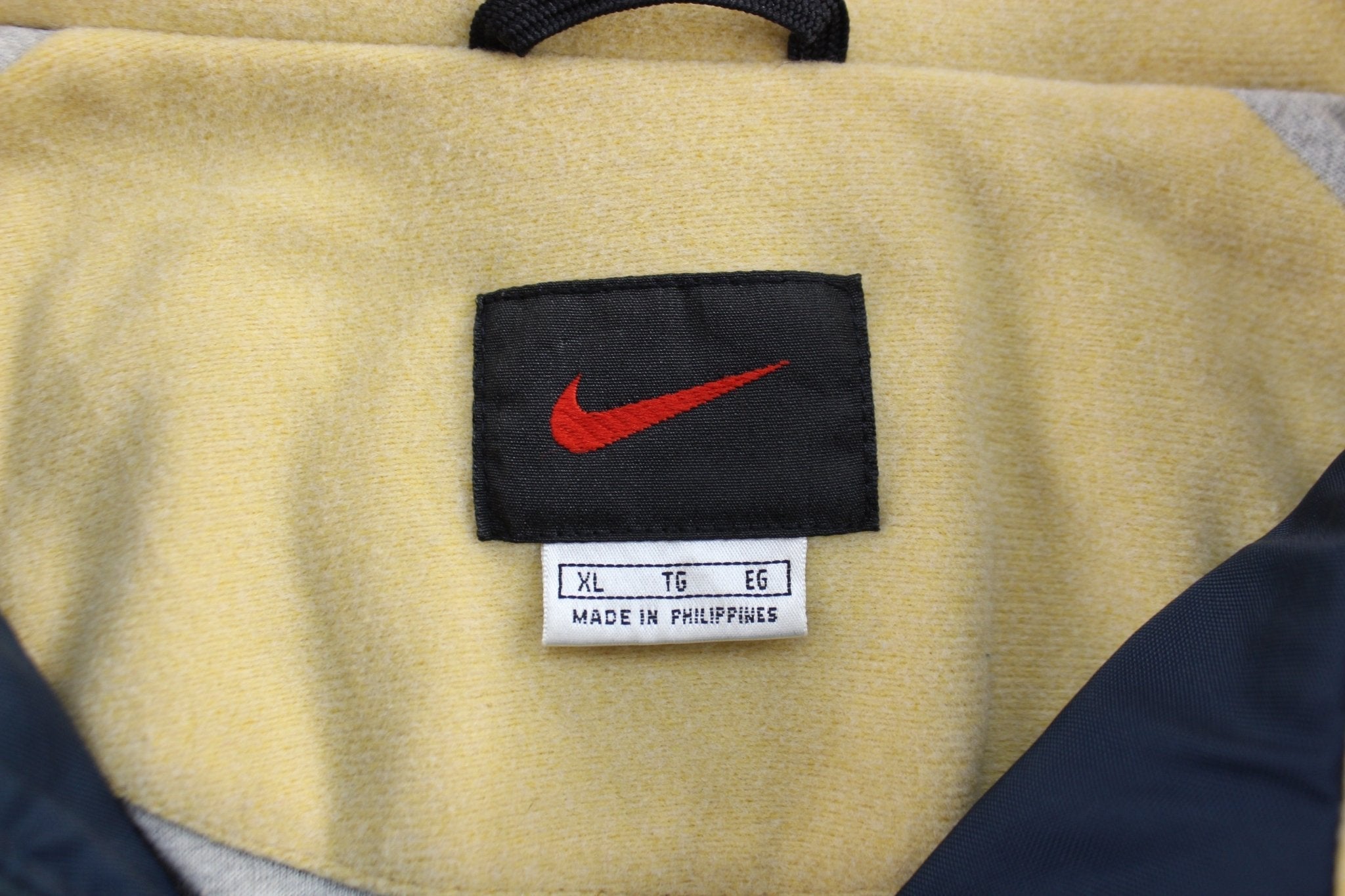 Y2K Nike Embroidered Swoosh Logo Blue & Gold Pullover Jacket - Jackets - Thrifted Threads
