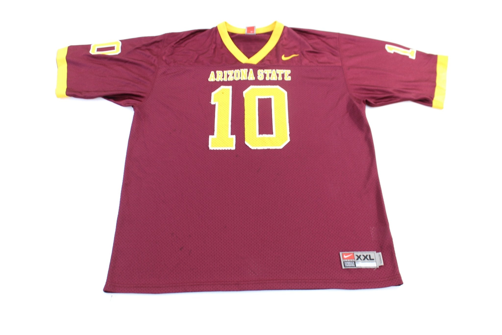 Y2K Nike Logo Arizona State University #10 Football Jersey - ThriftedThreads.com