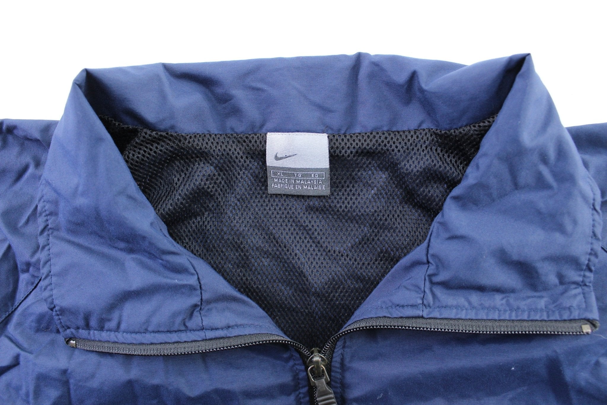 Y2K Nike Logo Blue Windbreaker Zip Up Jacket - Jacket - Thrifted Threads