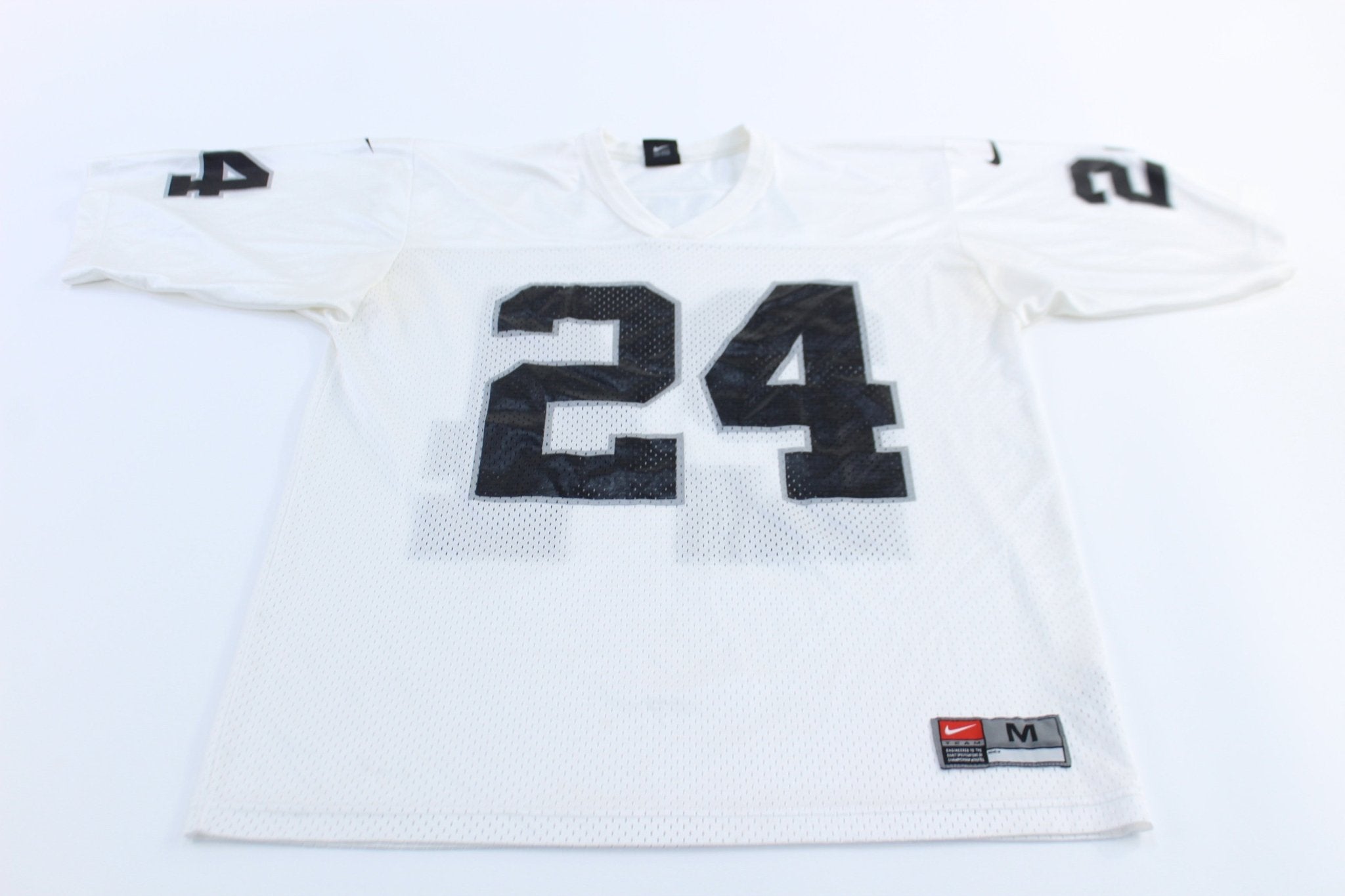 Y2K Nike Logo Oakland Raiders Charles Woodson Football Jersey - ThriftedThreads.com