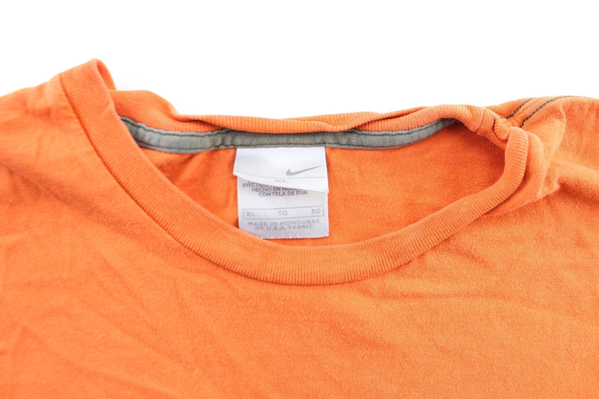 Y2K Nike Logo Orange & Grey T-Shirt - T-Shirt - Thrifted Threads