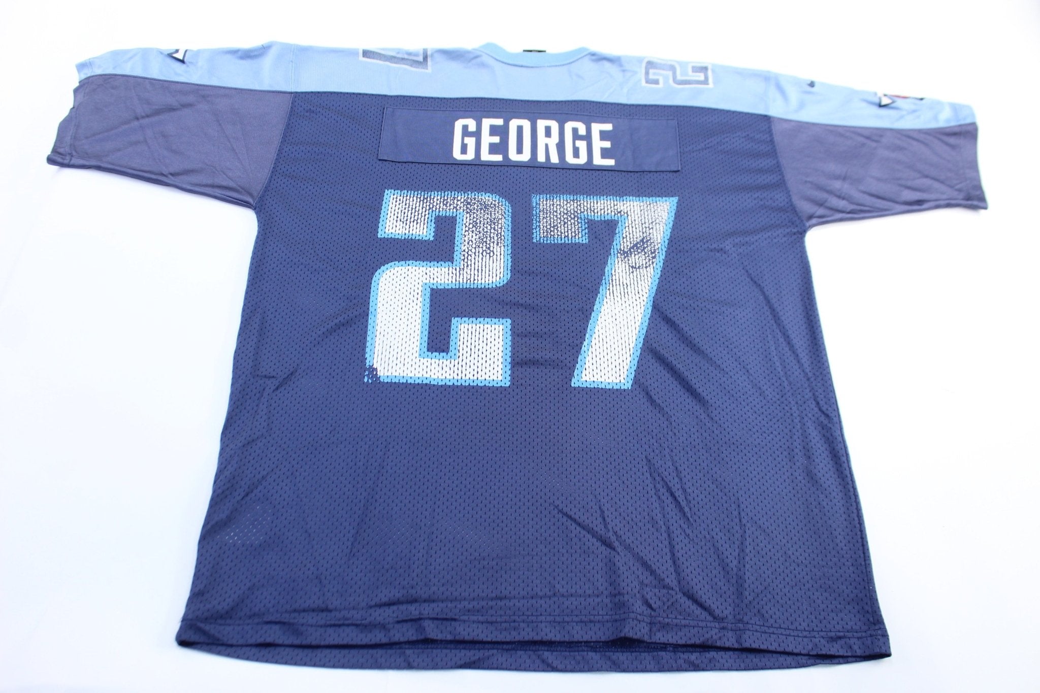 Y2K Nike Logo Tennessee Titans Eddie George Football Jersey - ThriftedThreads.com