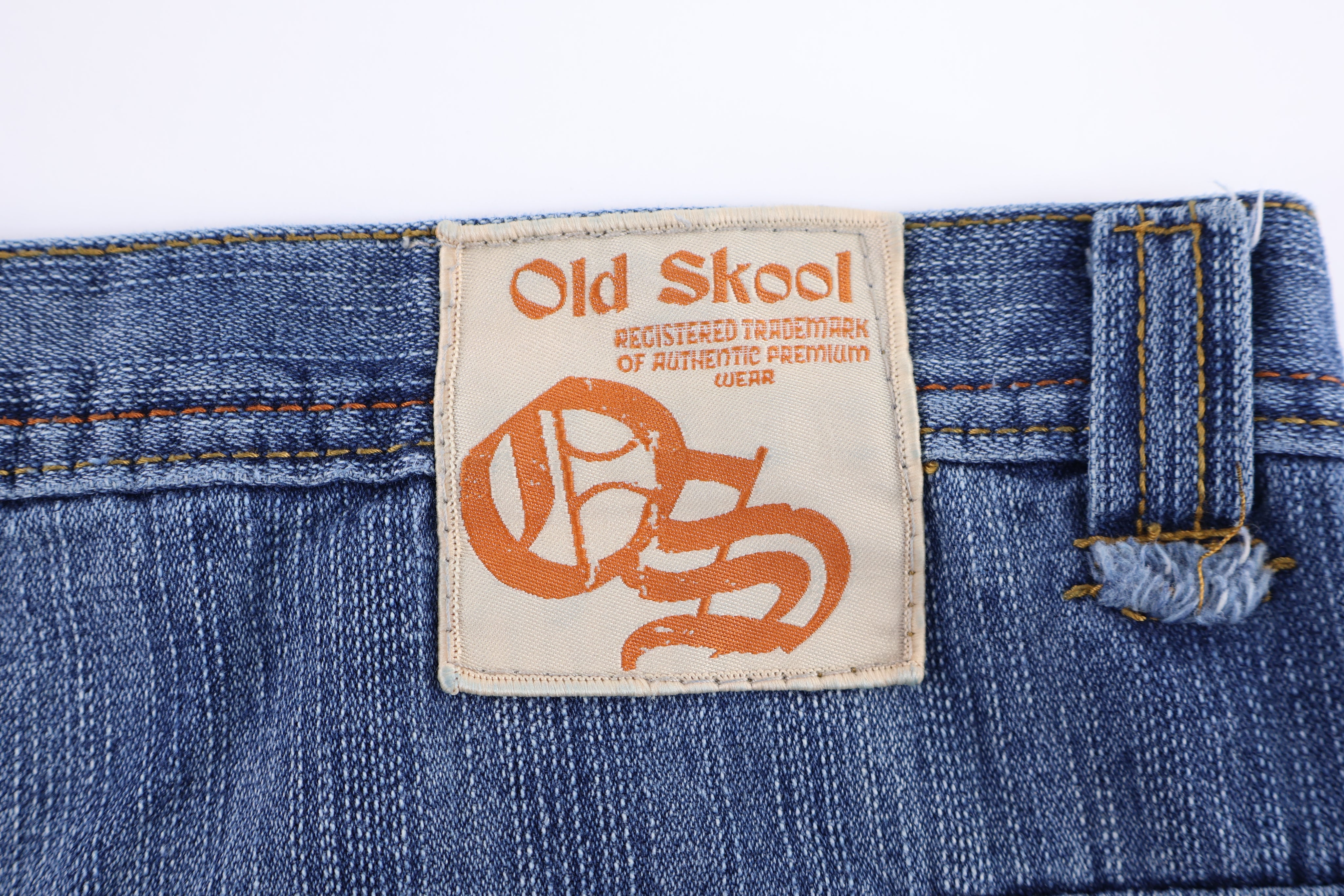 Y2K Old Skool Dark Wash Denim Shorts - Pants/Shorts - Thrifted Threads