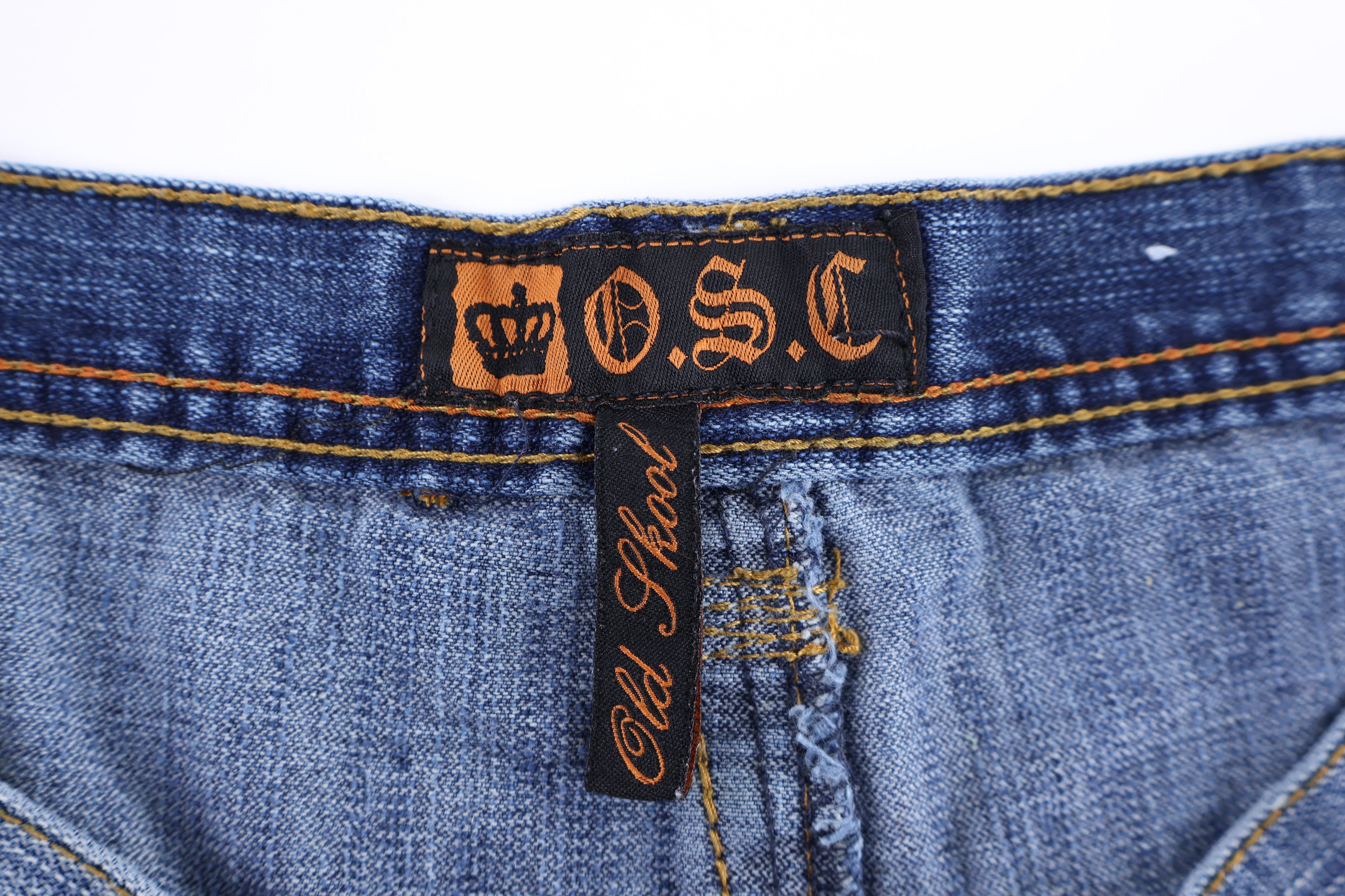 Y2K Old Skool Dark Wash Denim Shorts - Pants/Shorts - Thrifted Threads