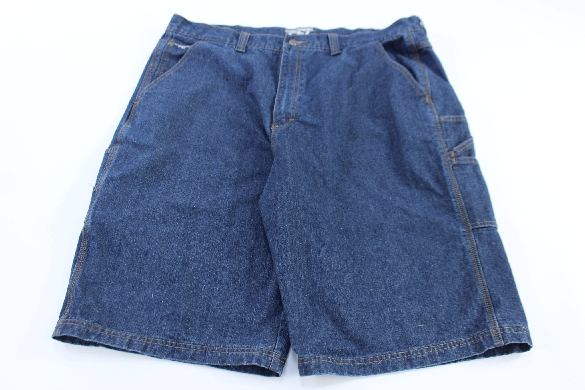 Y2K PCI Jeans Dark Denim Shorts - ThriftedThreads.com
