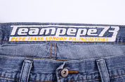 Y2K Pepe Performance Embroidered Denim Shorts - Pants/Shorts - Thrifted Threads