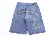 Y2K Pepe Performance Embroidered Denim Shorts - Pants/Shorts - Thrifted Threads
