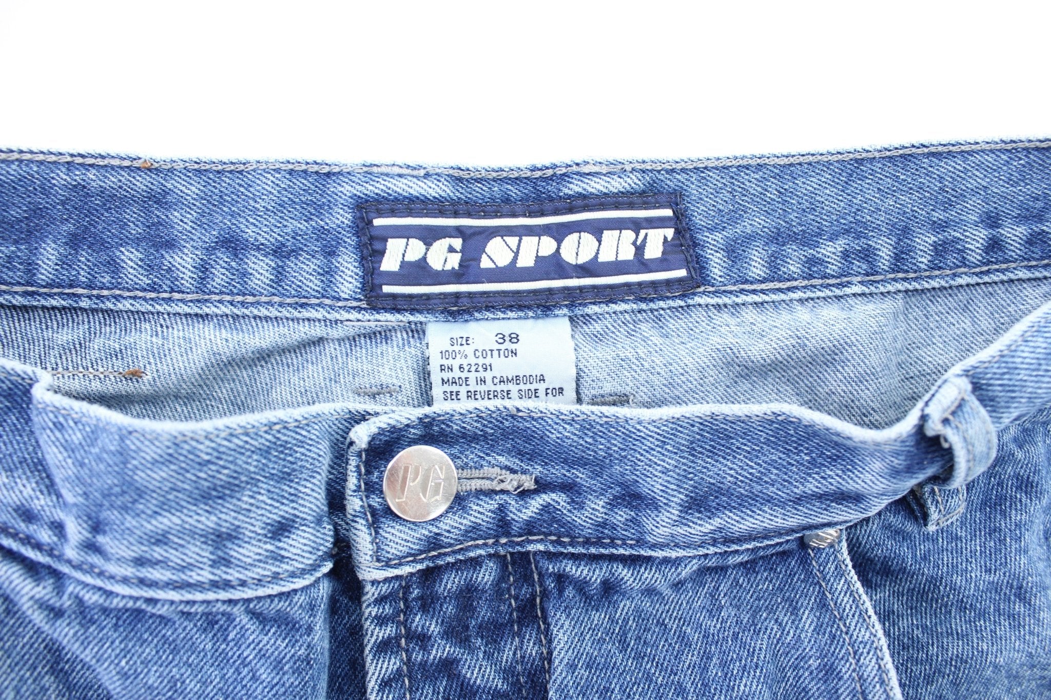 Y2K PG Sport Denim Baggy Shorts - ThriftedThreads.com