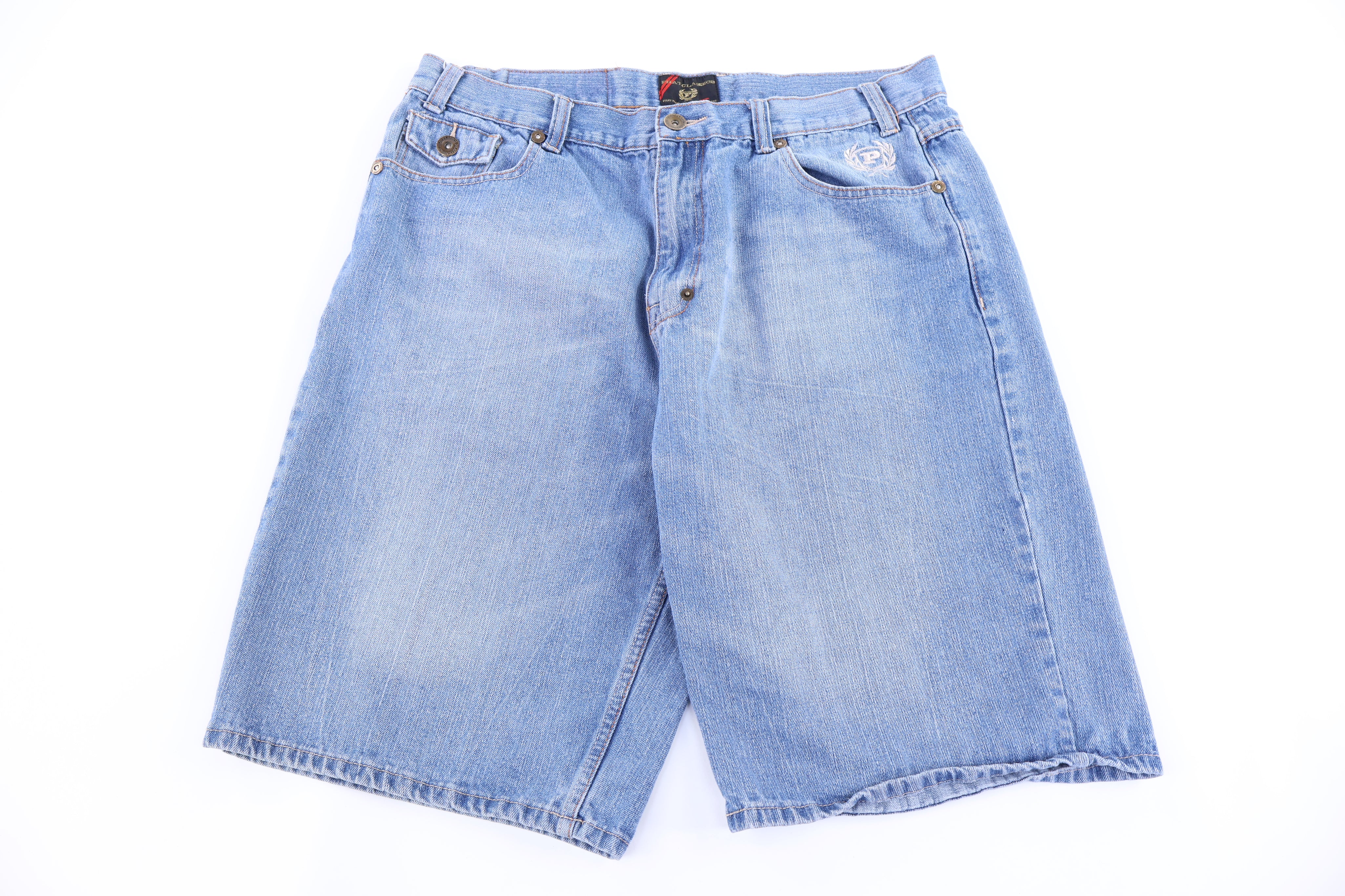 Y2K Phat Classics Light Wash Denim Shorts - Pants/Shorts - Thrifted Threads