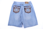 Y2K Phat Classics Light Wash Denim Shorts - Pants/Shorts - Thrifted Threads