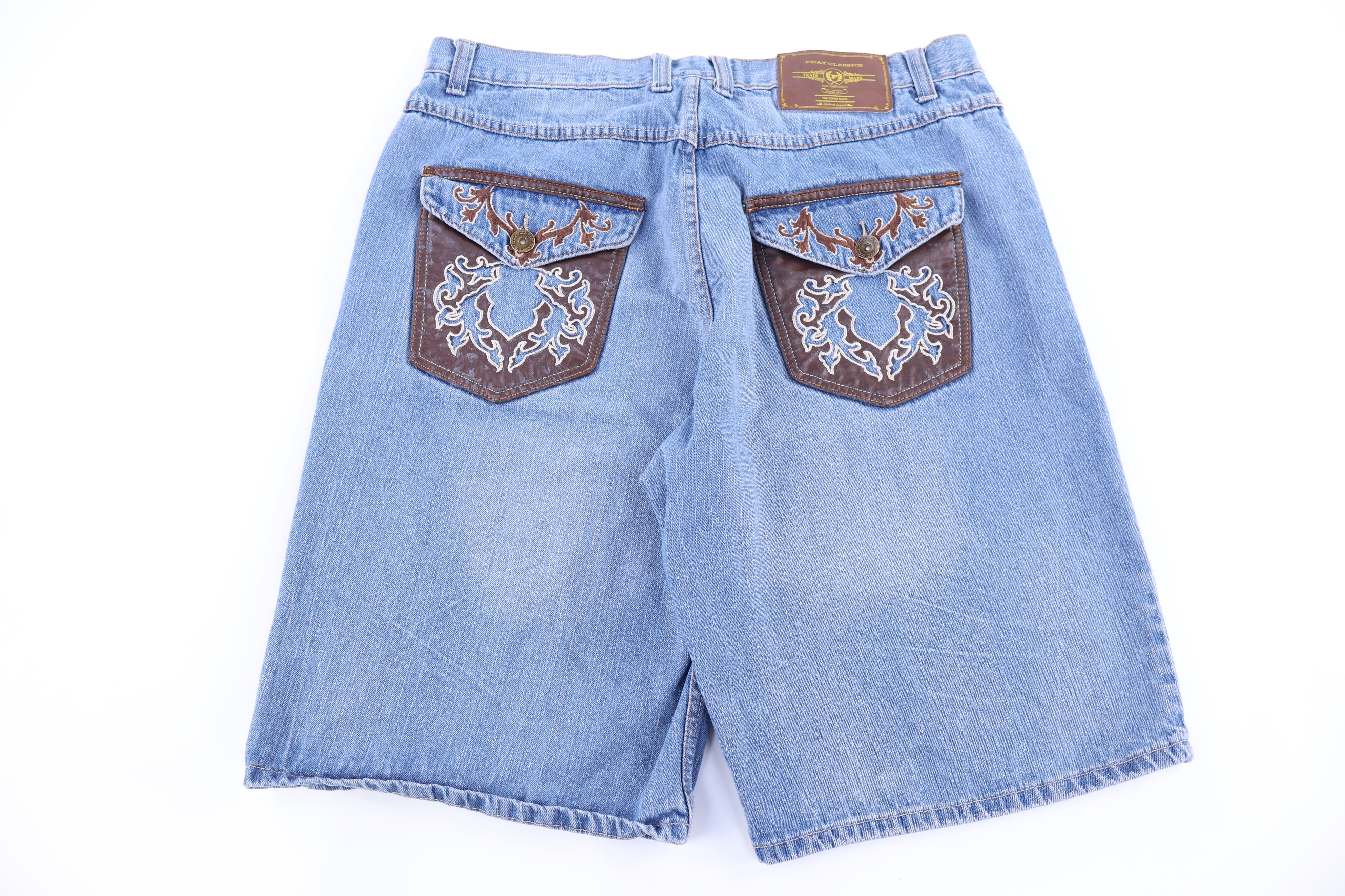 Y2K Phat Classics Light Wash Denim Shorts - Pants/Shorts - Thrifted Threads