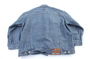 Y2K Phat Farm Embroidered Button Fly Denim Jacket - ThriftedThreads.com