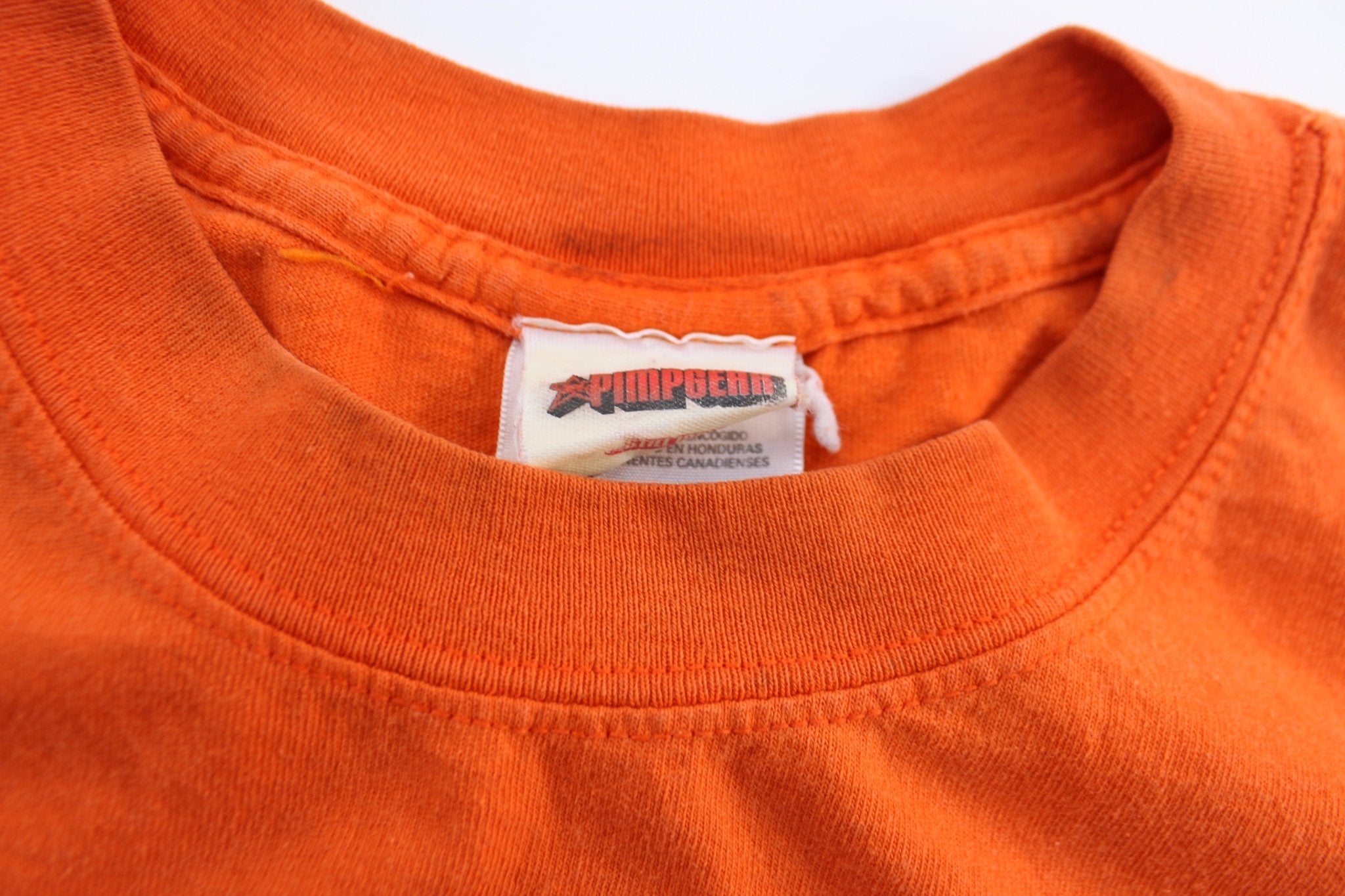 Y2K Pimpgear Pimp Orange T-Shirt - ThriftedThreads.com
