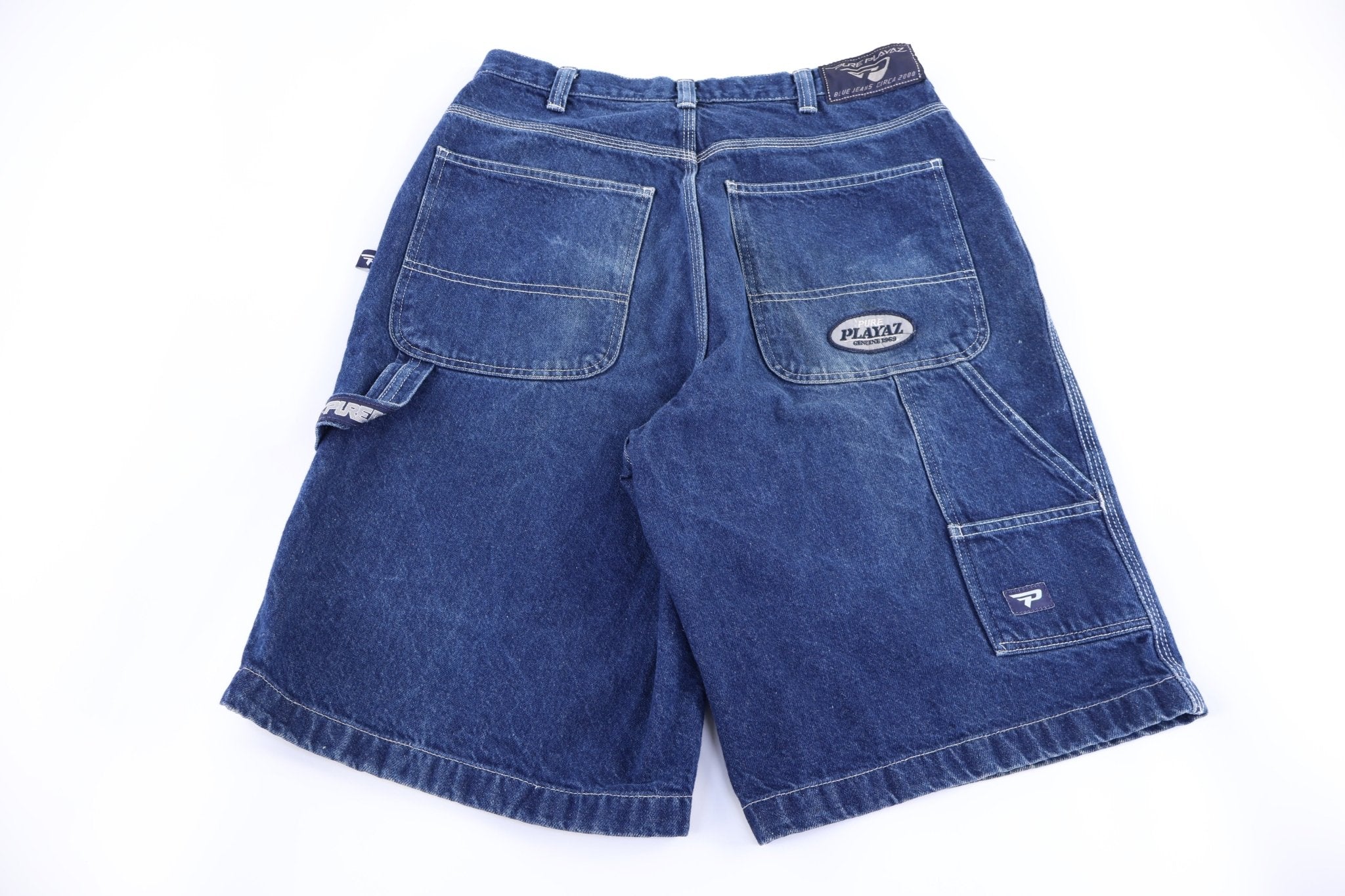 Y2K Pure Playaz Dark Wash Denim shorts - Pants/Shorts - Thrifted Threads